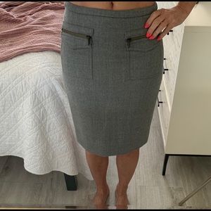 J Crew wool pencil skirt sIze 0P/0 petite grey